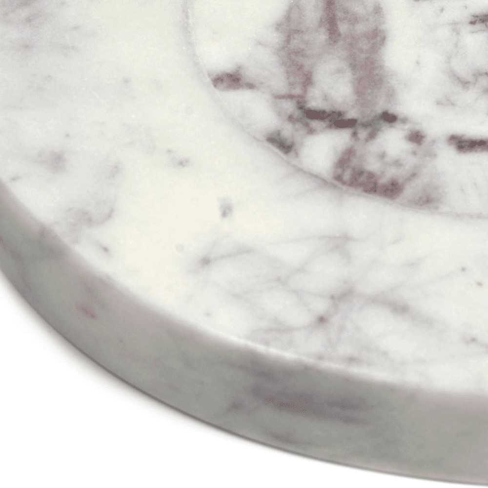 Astell Large marble serving board, H19 x W35cm, White