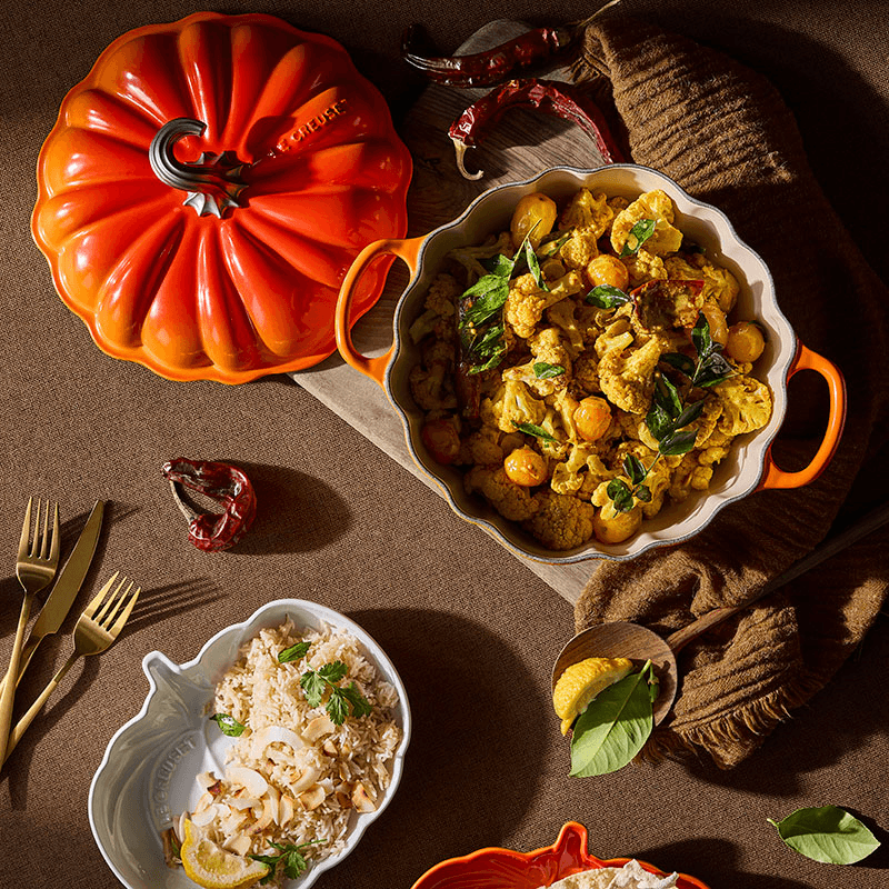 Signature Cast Iron Pumpkin Casserole, 24cm, Volcanic