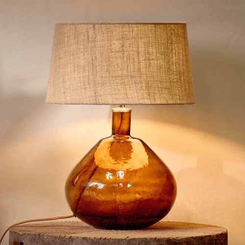 Image showing the Baba Glass Table Lamp, H33cm, Burnt Orange product.