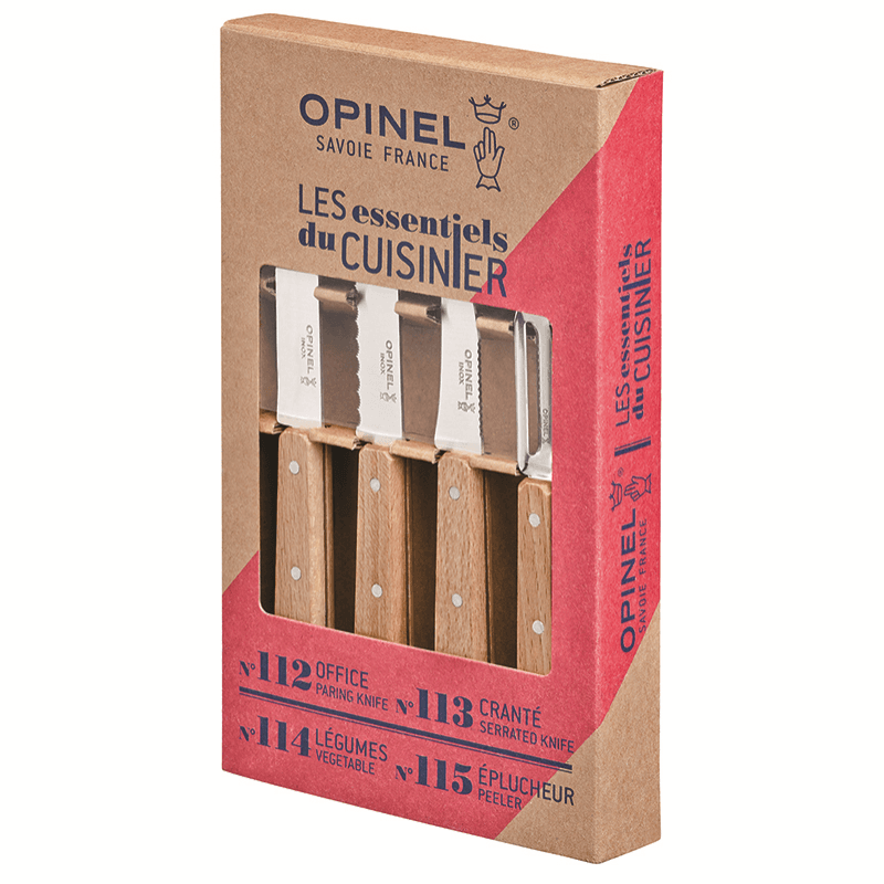Beechwood Kitchen Knife Set, Natural