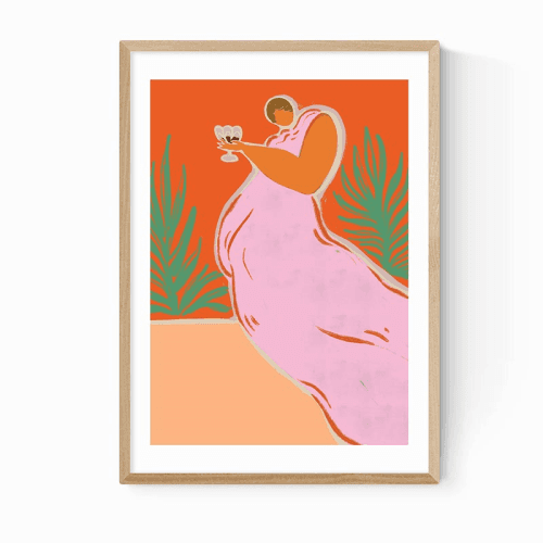Image showing the Art Guava Wine Time Print, Multi product.