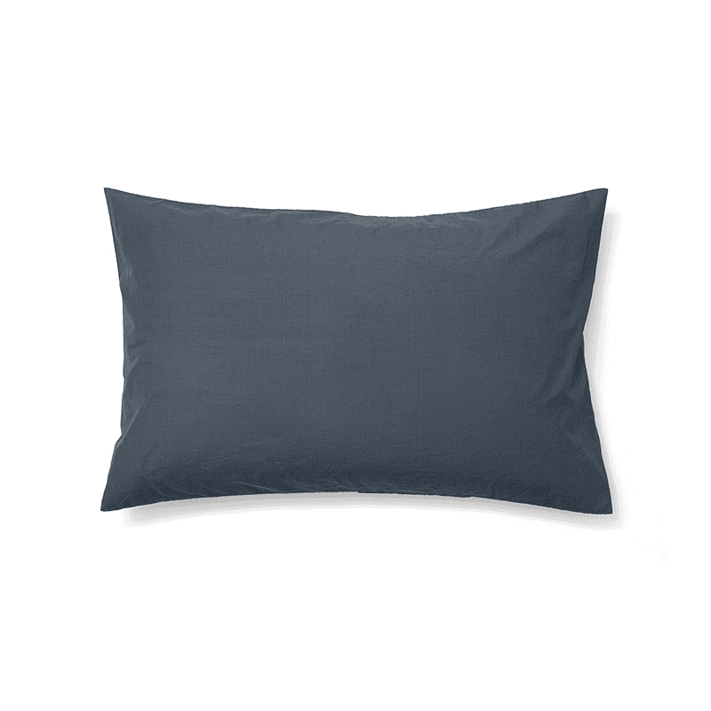Relaxed Cotton Pair of Standard Pillowcases, Ink