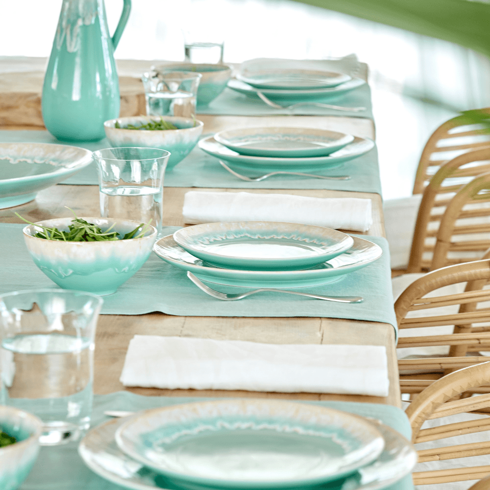 Taormina Set of 6 salad plates, 22cm, Aqua