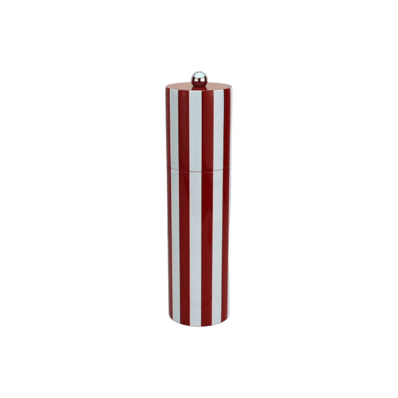 Striped Salt & Pepper Mill, H24cm, Burgundy