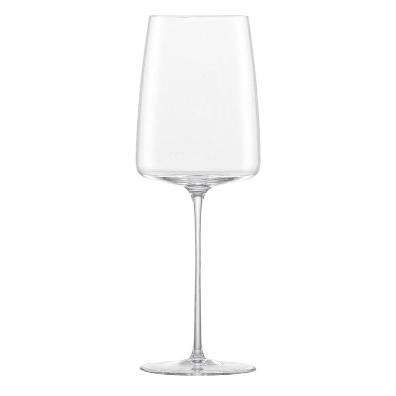 Simplify Set of 2 Crystal White Wine Glasses, 382ml, Clear