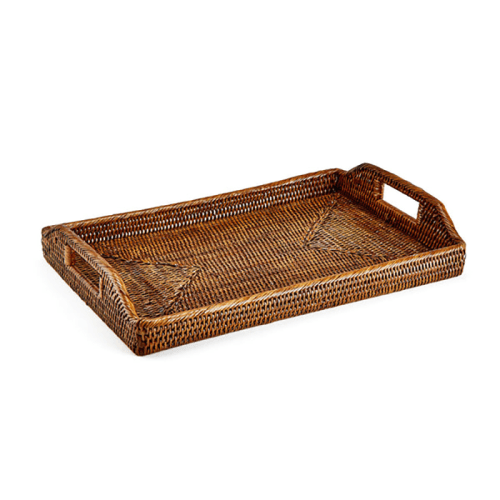 Image showing the Rattan Serving Tray, Medium 38cm, Brown product.
