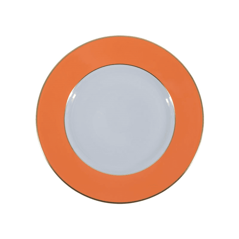 Sous Le Soleil Dessert Plate, D22.5cm, Matt Gold Classic Orange