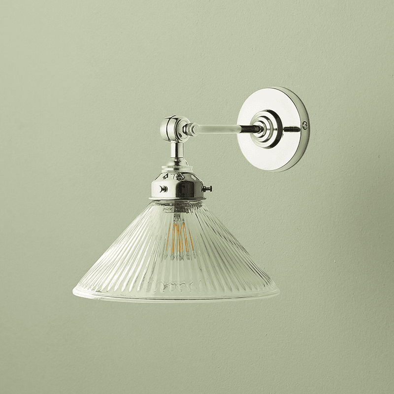 Henry Wall Light, H8cm x W18cm, Clear Glass