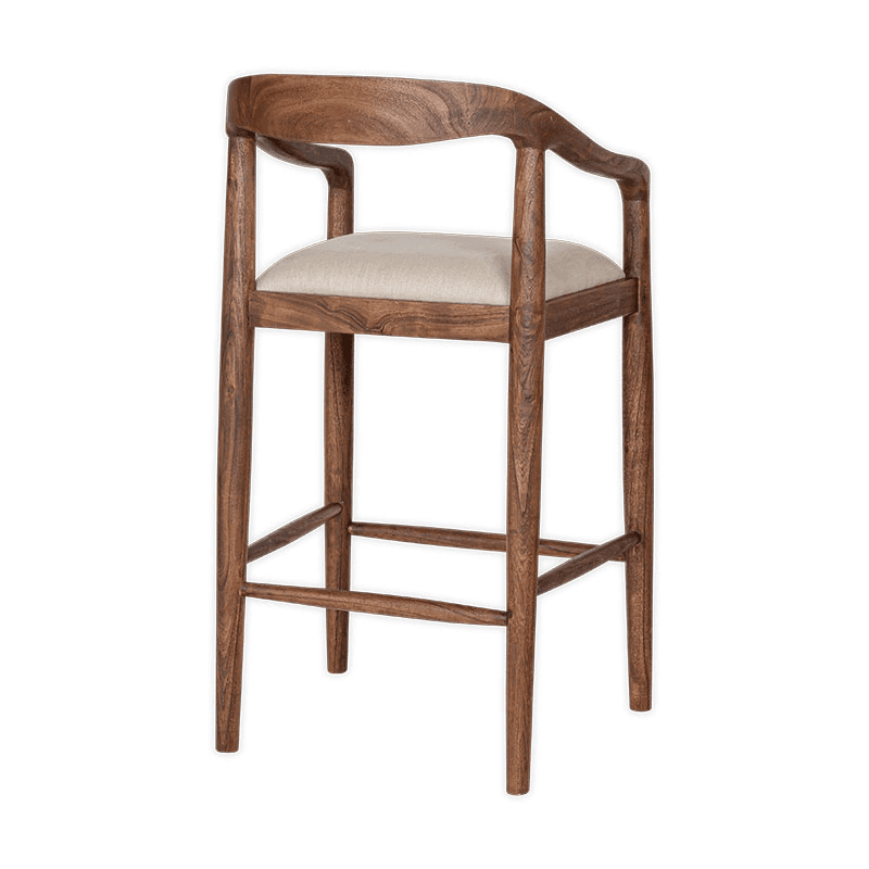 Anbu Acacia  Counter Chair, Washed Walnut