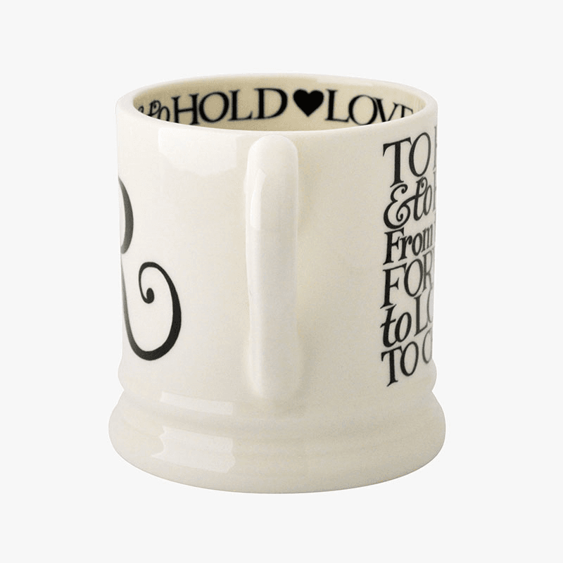 Black Toast Set of 2 Mr & Mr Mugs, 300ml, Cream