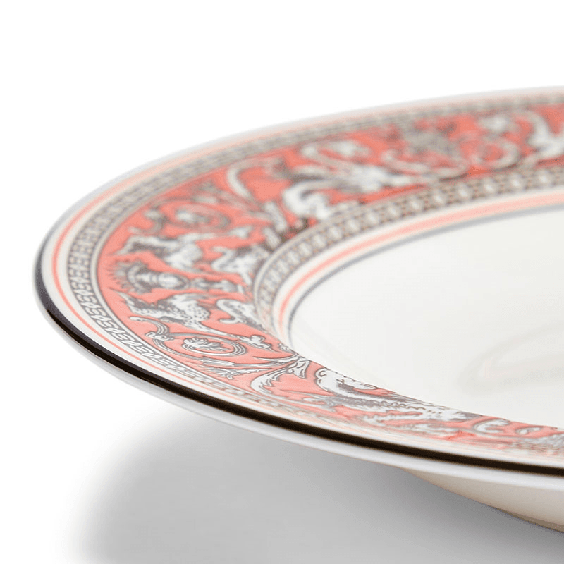 Florentine Rim Soup Bowl, D22.8cm, Salmon