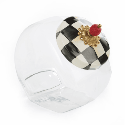 Image showing the Courtly Check Cookie jar, H20 x W15cm, Enamel product.