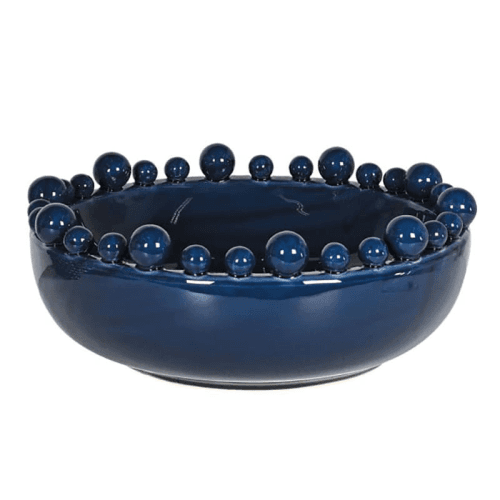 Image showing the Bobble Edge Ceramic Bowl, D38cm, Dark Blue product.