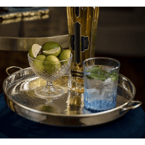 Image showing the Palace Serving tray, 2.7 x 37 x 32cm, Silver Plate, Stainless Steel And Brass product.