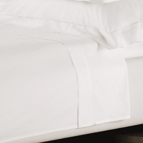 Image showing the Savoy - 400 Thread Count Double flat sheet, W230 x L275cm, White product.