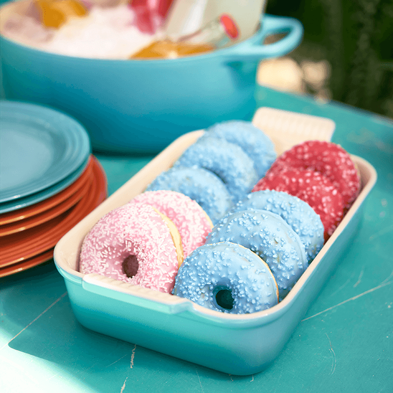Stoneware Rectangular dish, 32 x 28cm - 3.85 litre, Teal