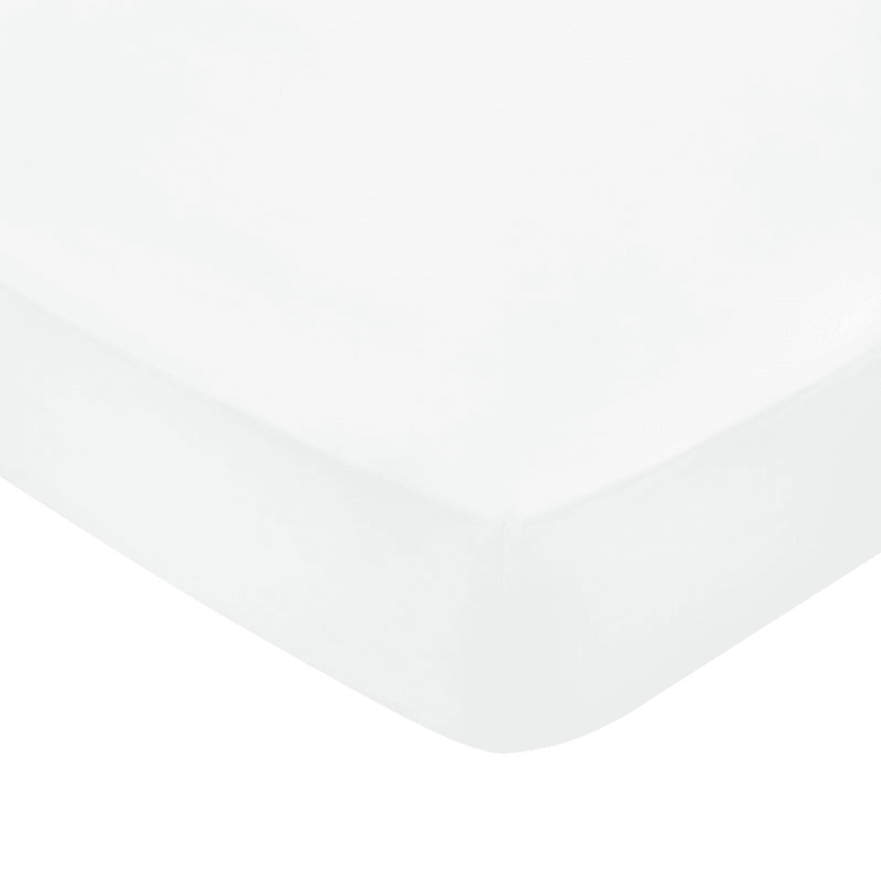 Bob Plain Dye Fitted Sheet, King, White