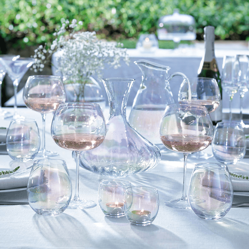 Pearl Red Wine Glasses Set of 2, 460ml, Mother of Pearl