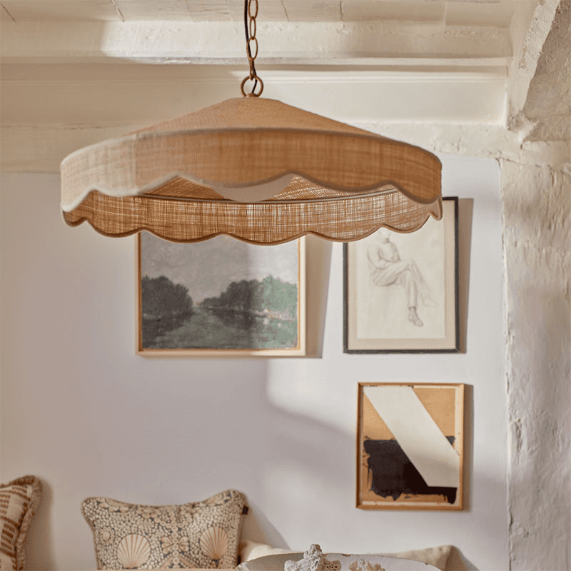 Marina Pendant Light, H29.5cm, Raffia