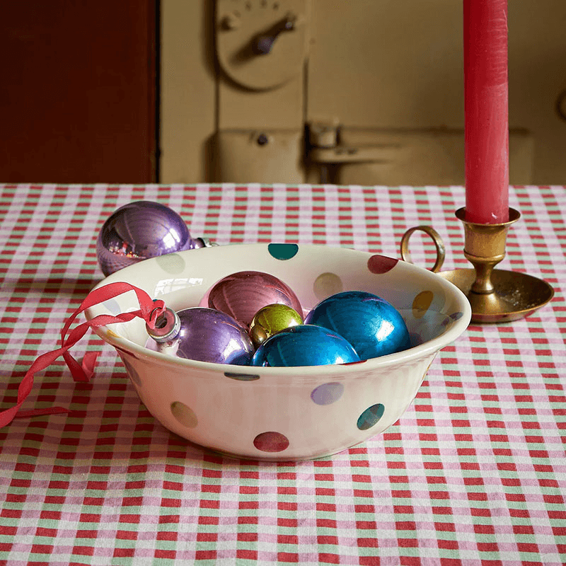 Polka Dot Cereal Bowl, D16.5cm, Cream