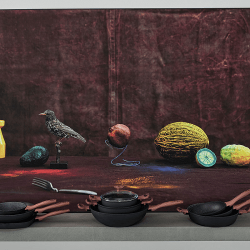Image showing the Rock & Rose Saute Pan, D28cm, Black product.