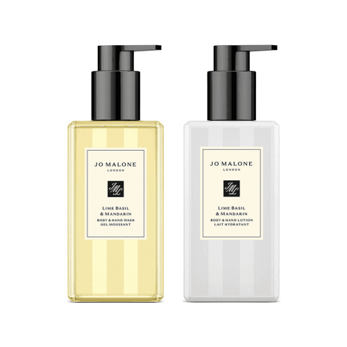 Image showing the Lime Basil & Mandarin Body & Hand Wash and Lotion Set, 250ml product.