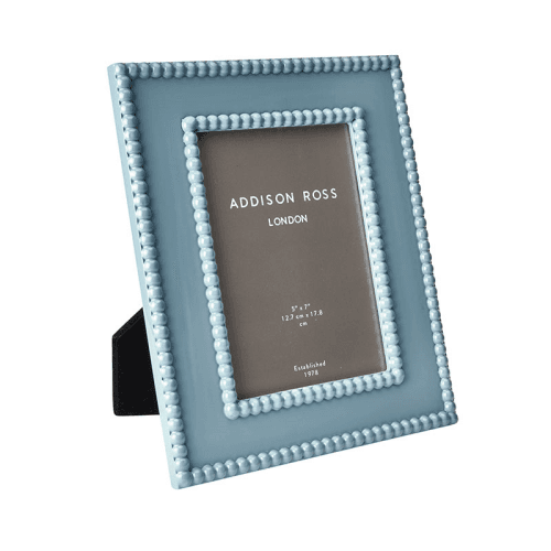 Image showing the Lacquer Bobbin Photo Frame, 5 x 7", Chamrbray Blue product.