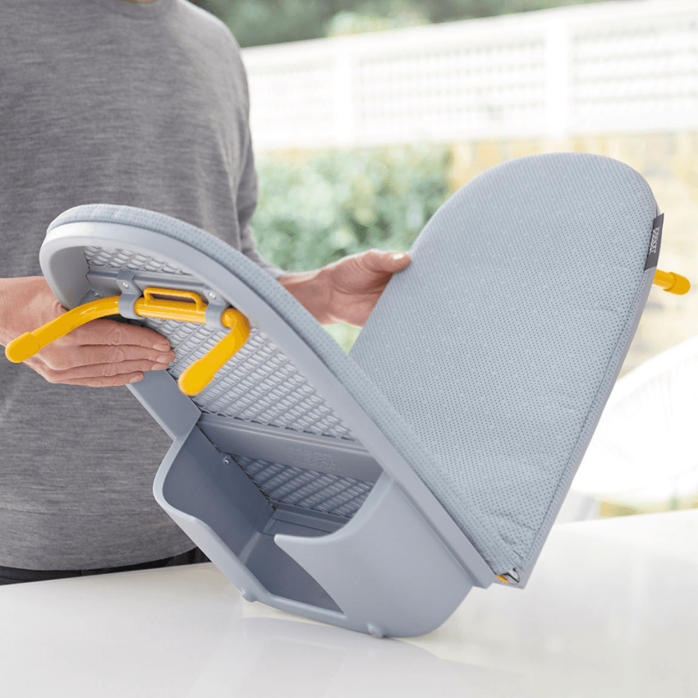 Pocket Folding Table Top Ironing Board Grey/yellow