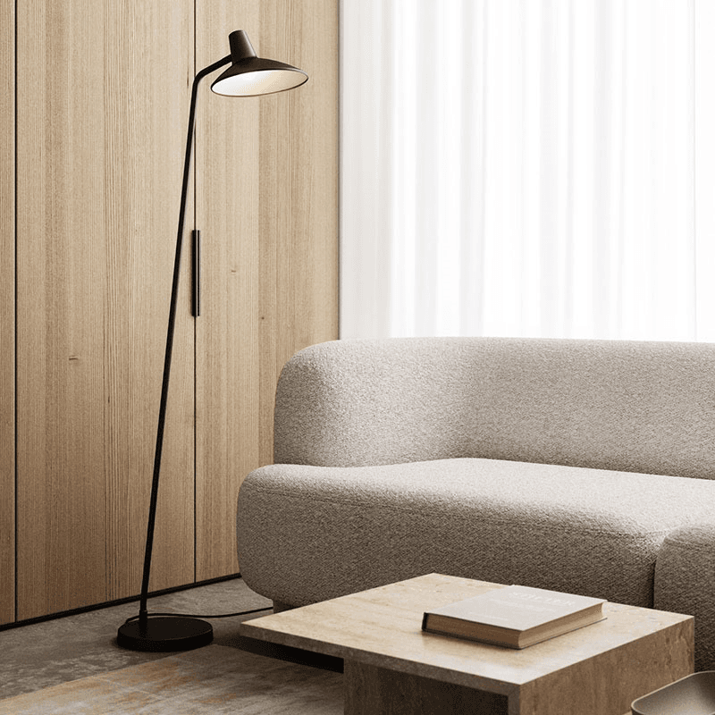 Darci Floor Lamp, H143cm, Black