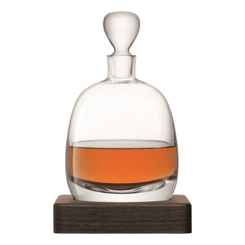 Image showing the Whisky Islay decanter with walnut base, 1 litre, clear product.
