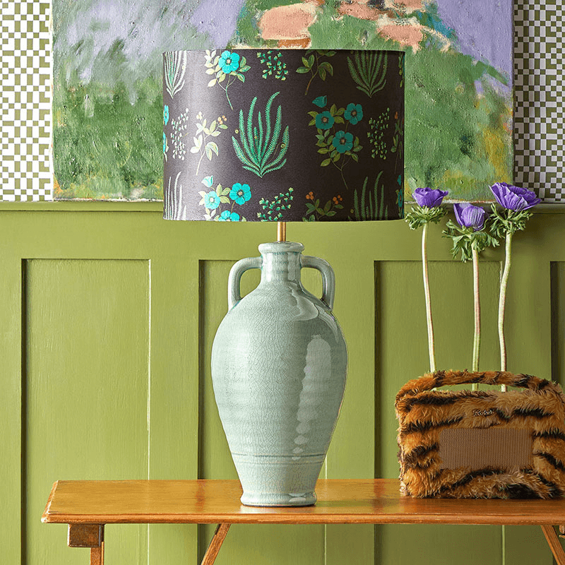 Ampulla Table Lamp, H44cm, Dark Celadon