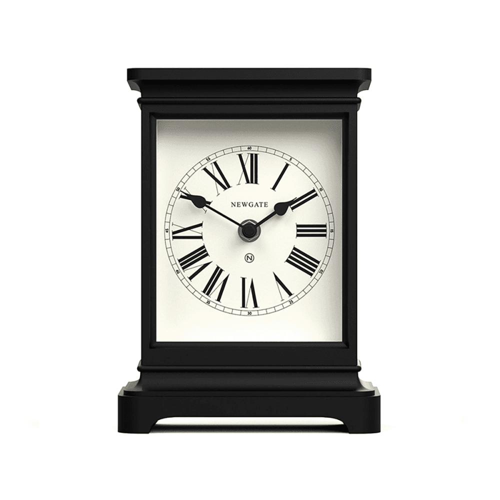 Time Lord Mantel clock, H22 x W14 x D8cm, Black