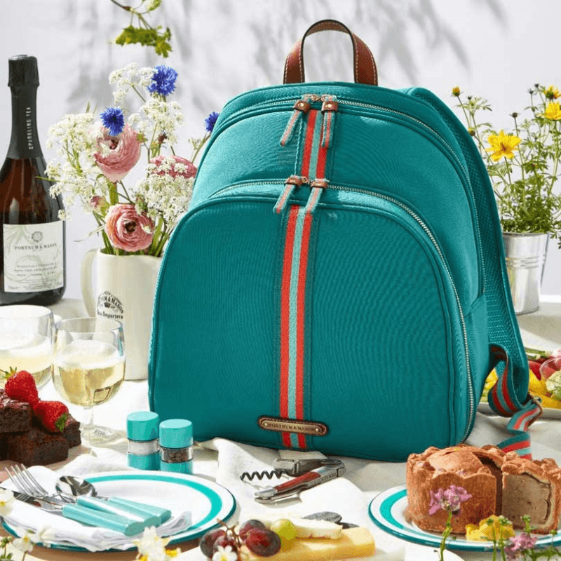 2 Person Canvas Picnic Backpack, Eau de Nil