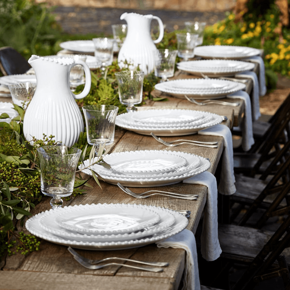 Pearl Set of 6 pasta plates, 23cm, White