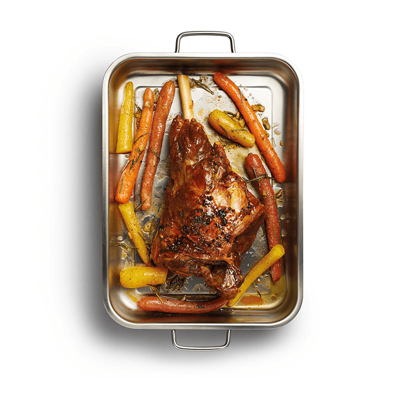 Deep roasting pan, 32 x 23cm, Stainless Steel