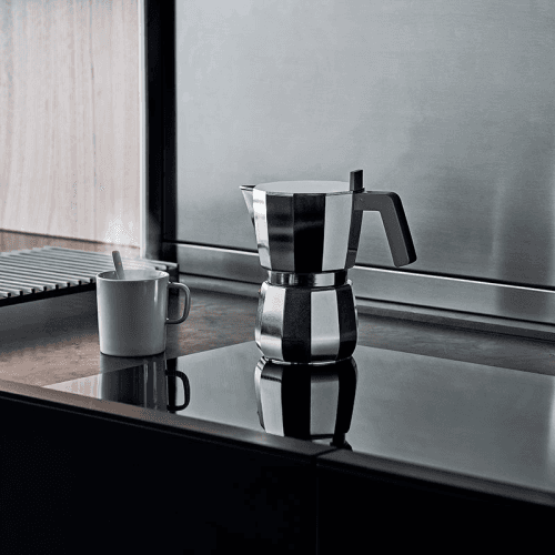 Image showing the Moka 3 Cup Espresso Maker, H15.5cm, Silver product.
