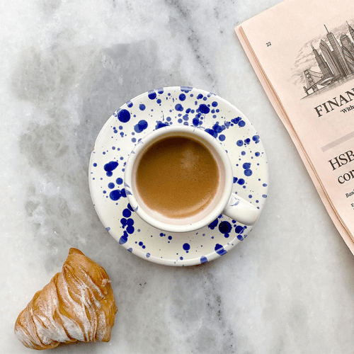 Image showing the Splatter Espresso Cup & Saucer, D6.5cm, Blueberry product.
