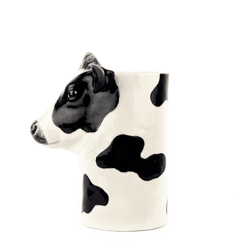 Friesian Cow Utensil Pot, H20cm, Black/White