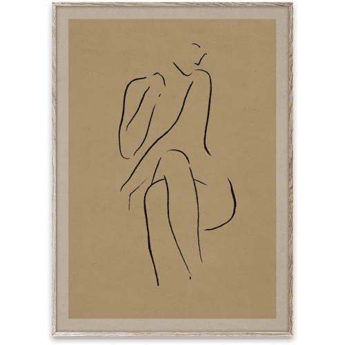 Image showing the Grace I Framed Print, 30 x 40cm, Beige product.
