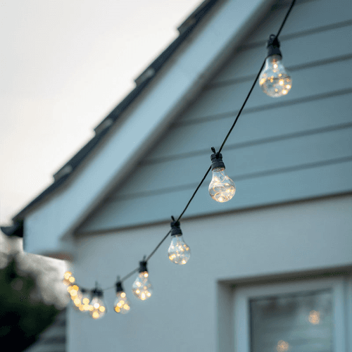 Image showing the Festoon Solar Lights, 20 Bulbs, Black product.