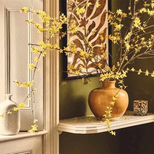 Image showing the Crisanta Pair of Framed Prints, H65cm x W50cm x D3cm, Mustard product.