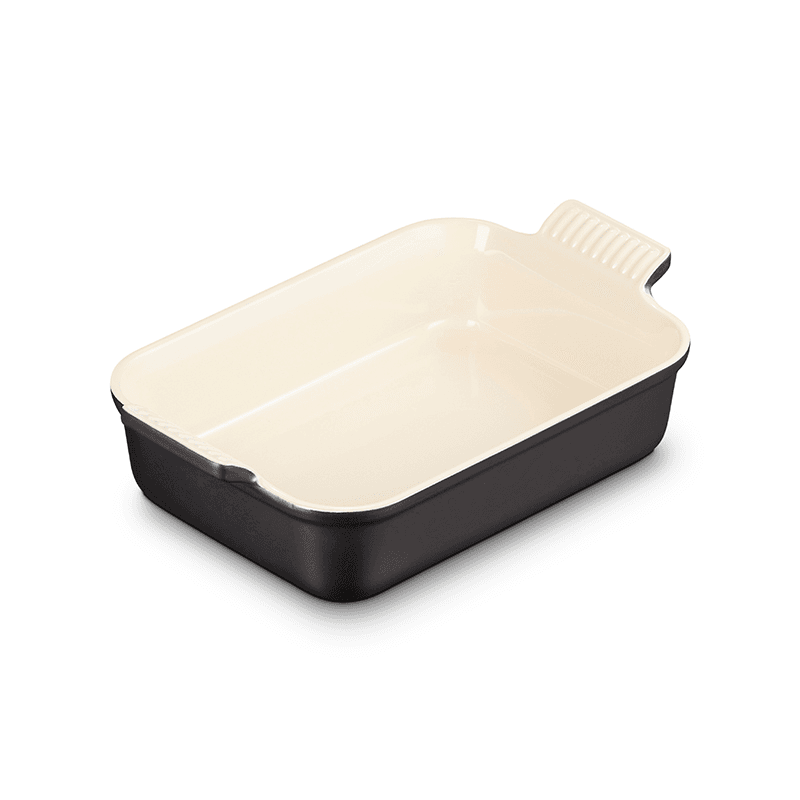 Stoneware Rectangular Dish - 26cm; Satin Black