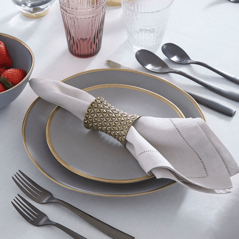 Festival Set of 4 Cocktail Napkins, W15 x L23cm, Grey