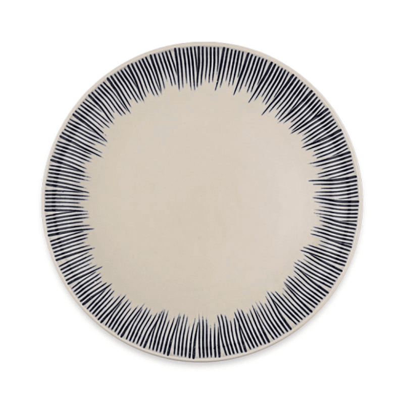 Karuma 12 Piece Dinner Set, Blue & White
