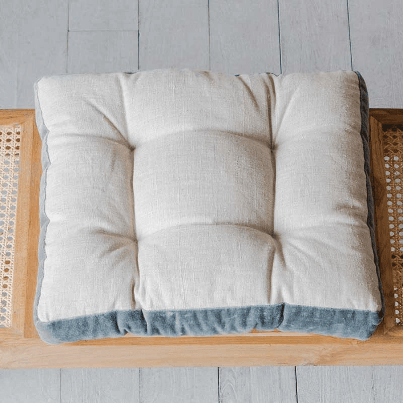 Cushioned Seat Pad, L40 x W40cm, Natural and Grey