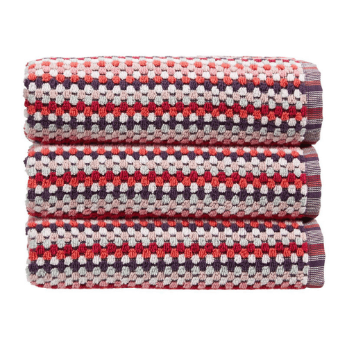 Image showing the Carnaby Stripe Bath Towel, Berry product.
