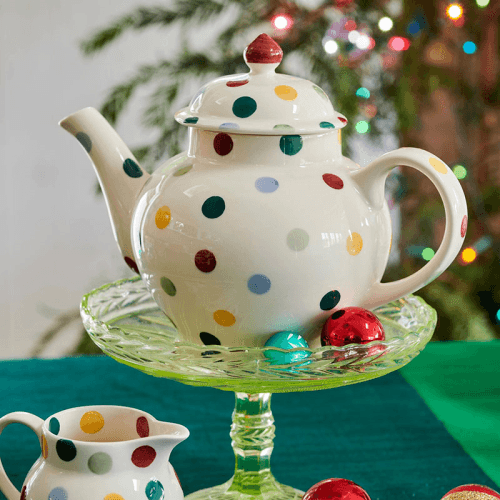 Image showing the Polka Dot Teapot, 1.6l, Cream product.