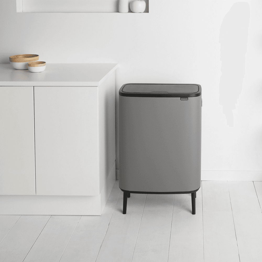 Bo Hi touch bin, 30 litre, Mineral Concrete Grey