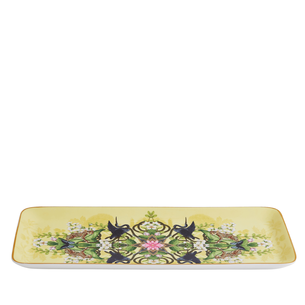 Wonderlust Waterlily Sandwich Tray, Yellow/Floral
