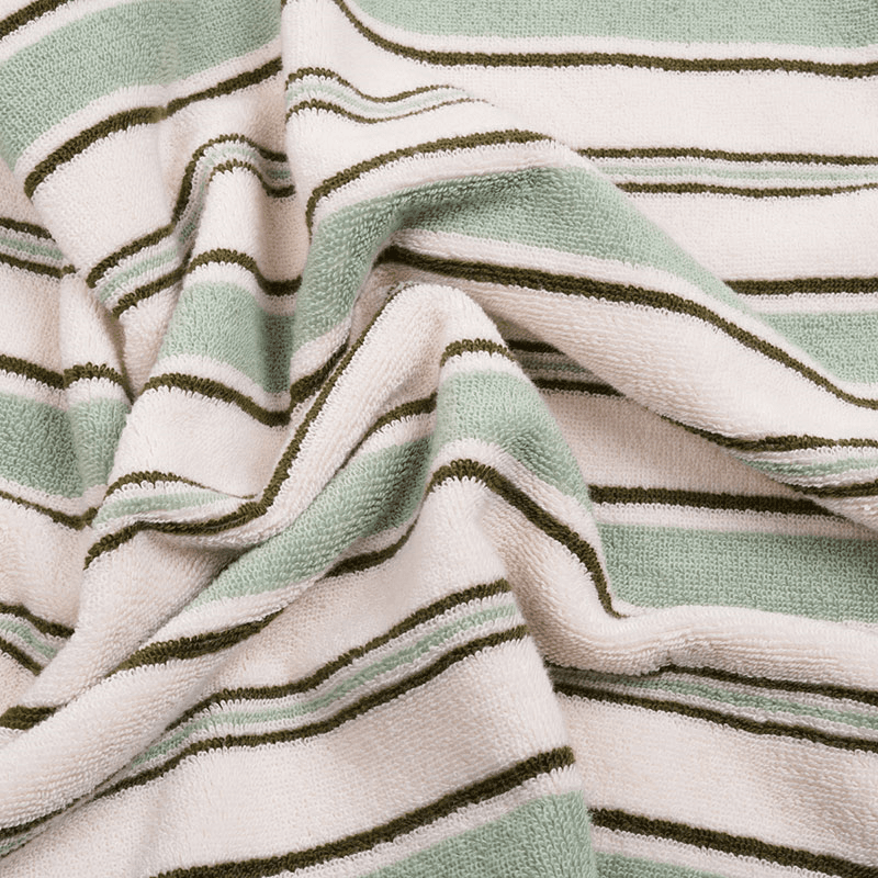 Shoreham Stripe Bath Sheet, Sage Botanical Green